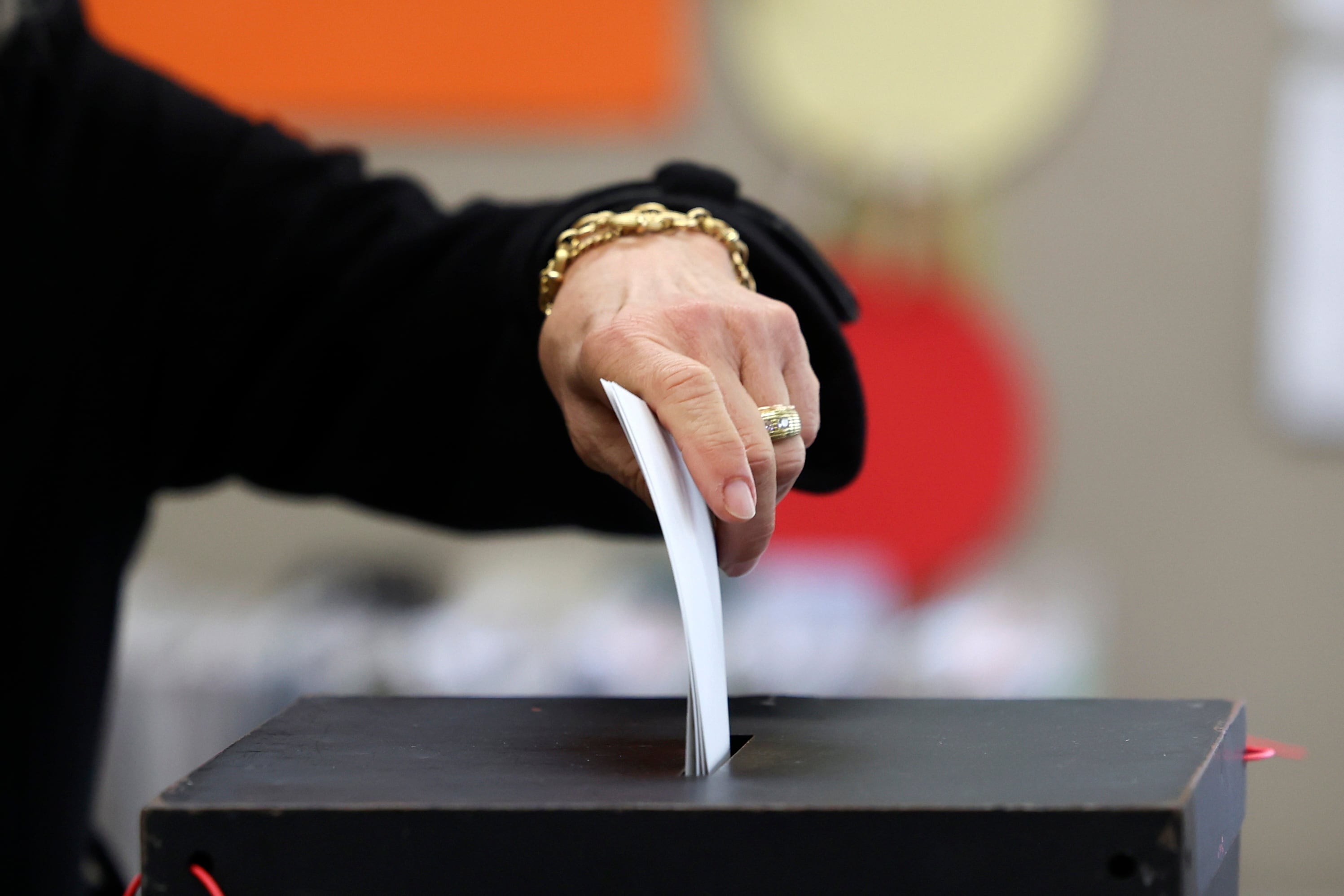 A voter casts their vote in Lisbon, Portugal, 18 January 2026.