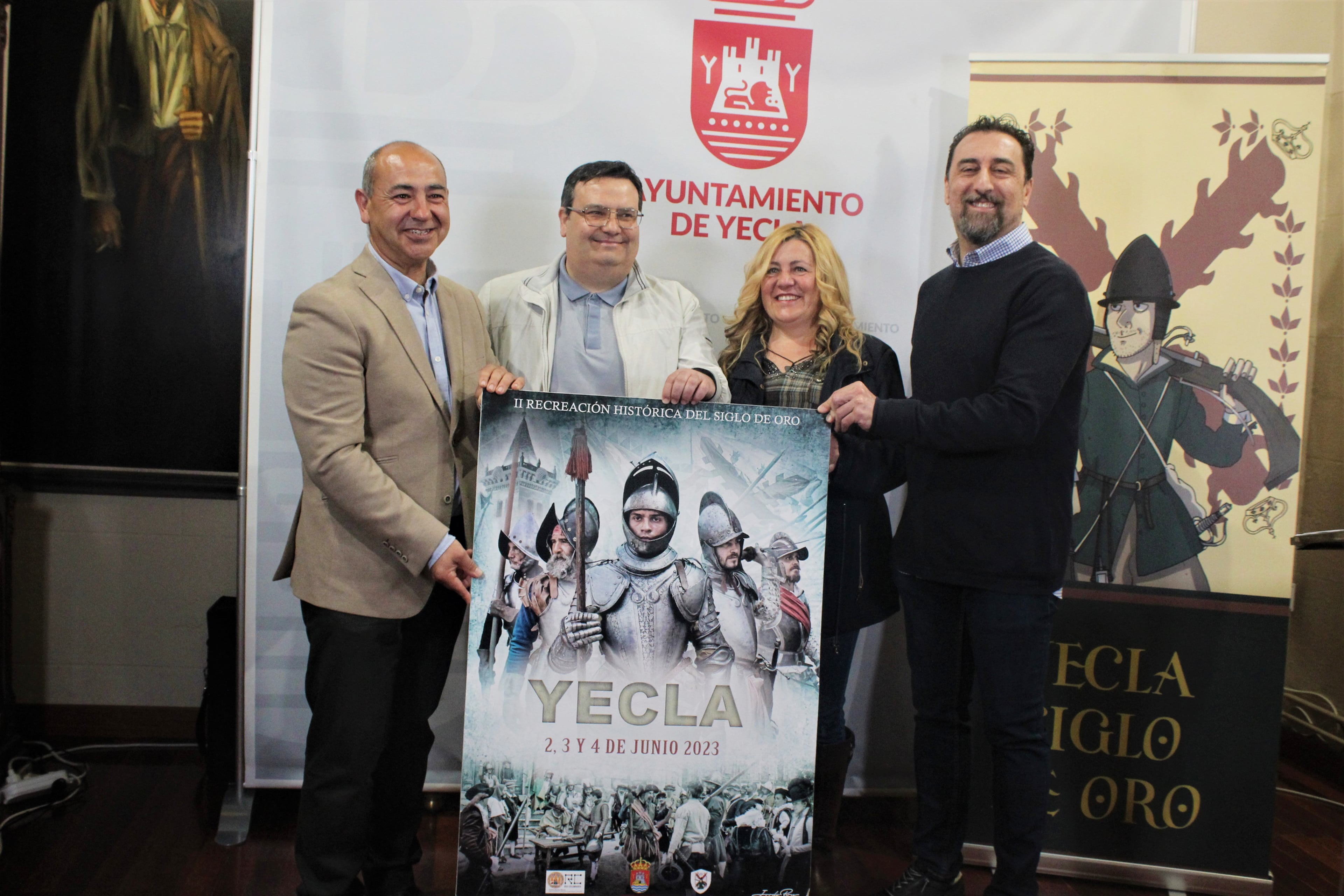 Momento de la presentación de la II Recreación Histórica de Yecla