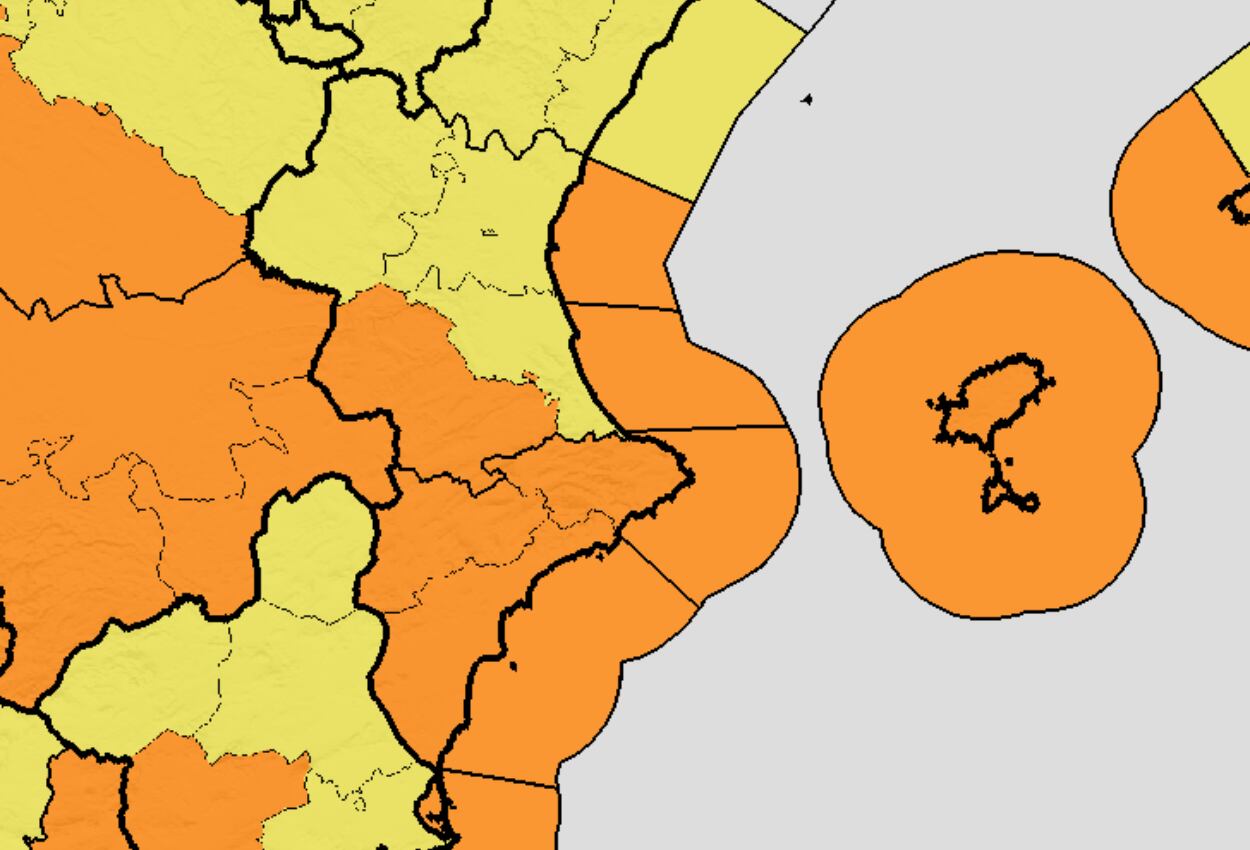 Alertas para mañana. Fuente: GVA 112 CV