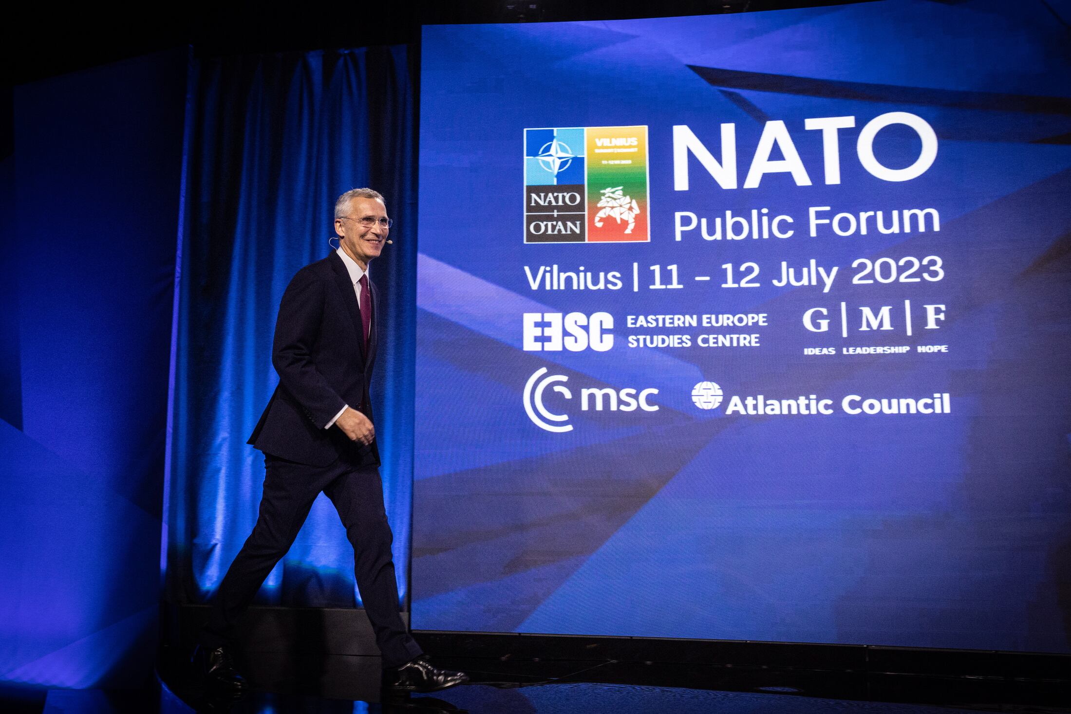 El secretario general de la OTAN, Jens Stoltenberg, en la cumbre de la OTAN de Vilna