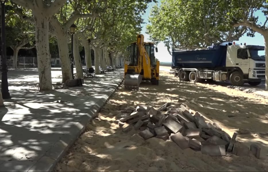 Obras en los paseos de La Mota