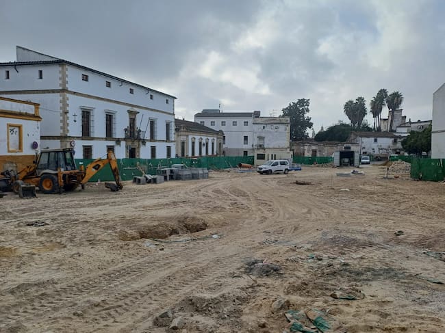 Obras de reurbanización de la plaza del Mercado, Jerez