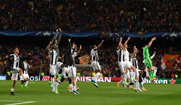 La Juventus celebra su pase a semifinales.