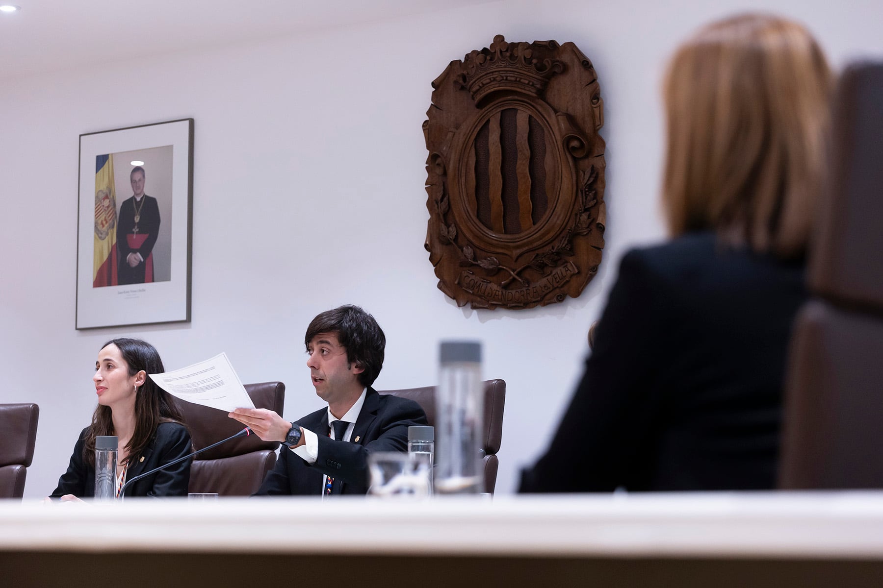 Els cònsols d'Andorra la Vella en una sessió de comú