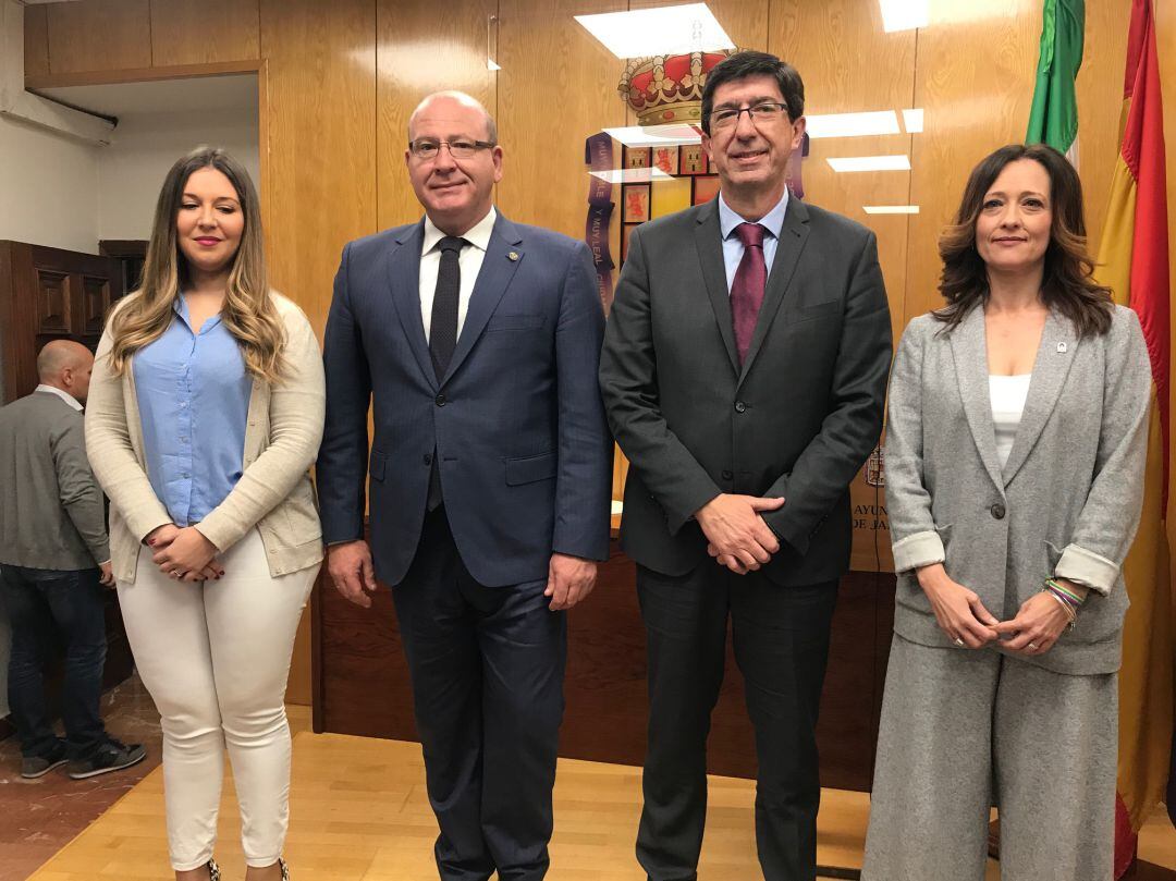 Raquel Morales, Javier Márquez, Juan Marín y Maribel Lozano.