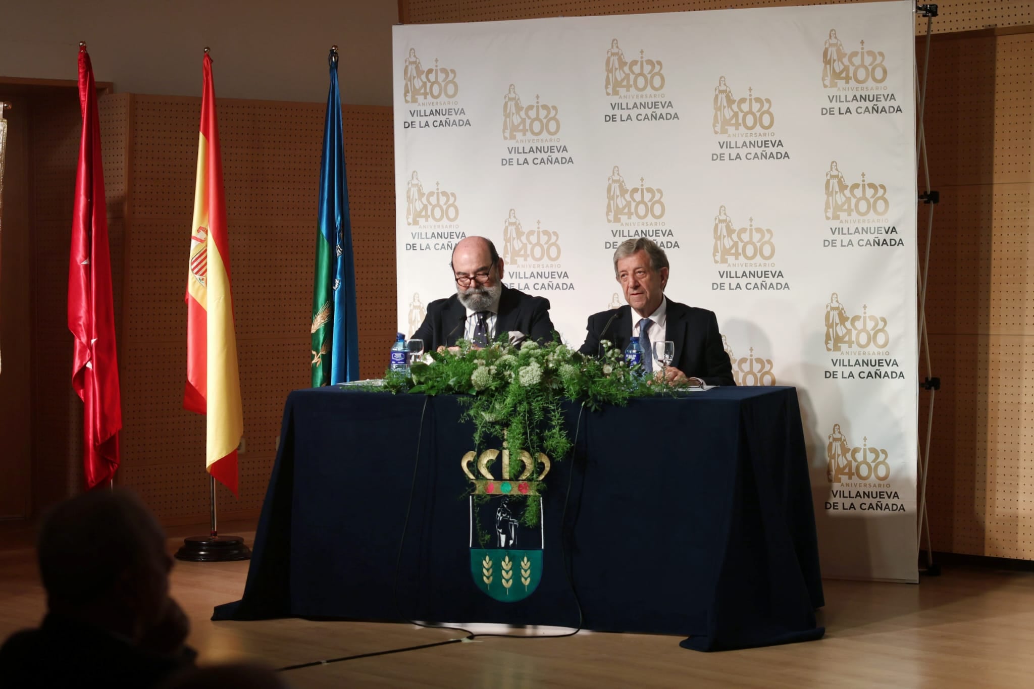 El alcalde de Villanueva de la Cañada, Luis Partida, durante la presentación de los actos