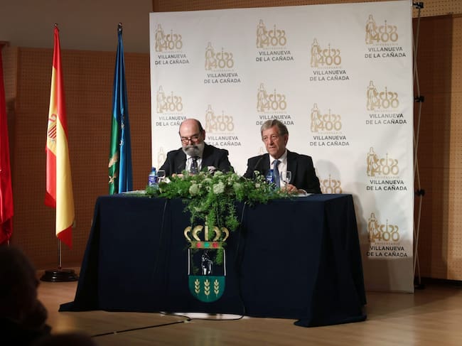 El alcalde de Villanueva de la Cañada, Luis Partida, durante la presentación de los actos