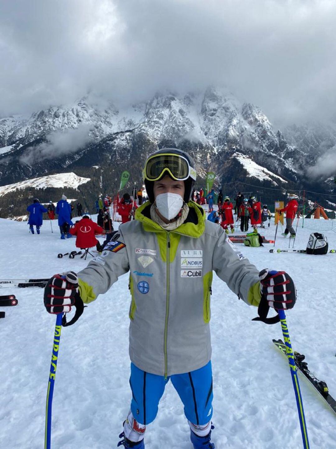 Roger Puig no completa la segona mànega de l'eslàlom quan anava vuitè.