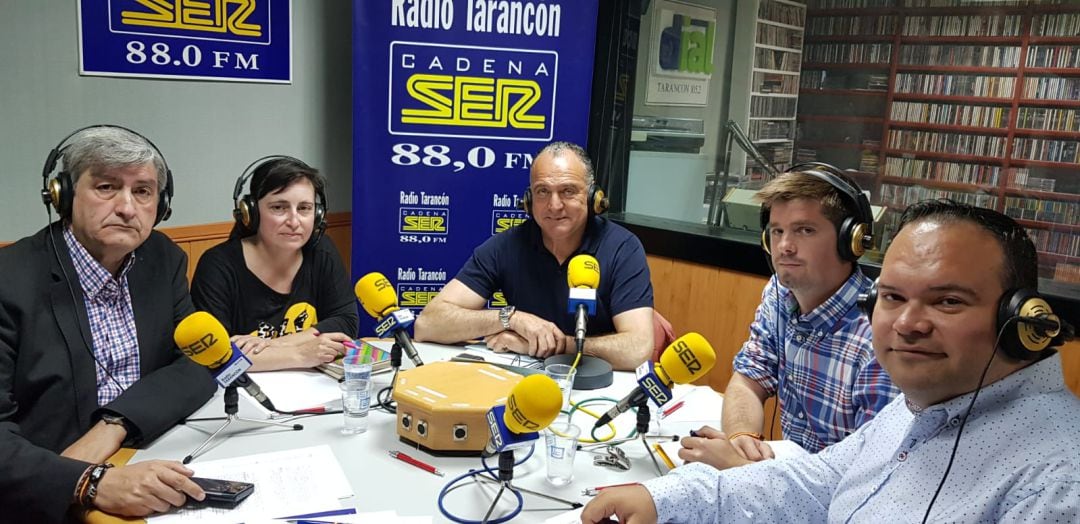 Candidatos de cada formación en el debate a cinco en Radio Tarancón