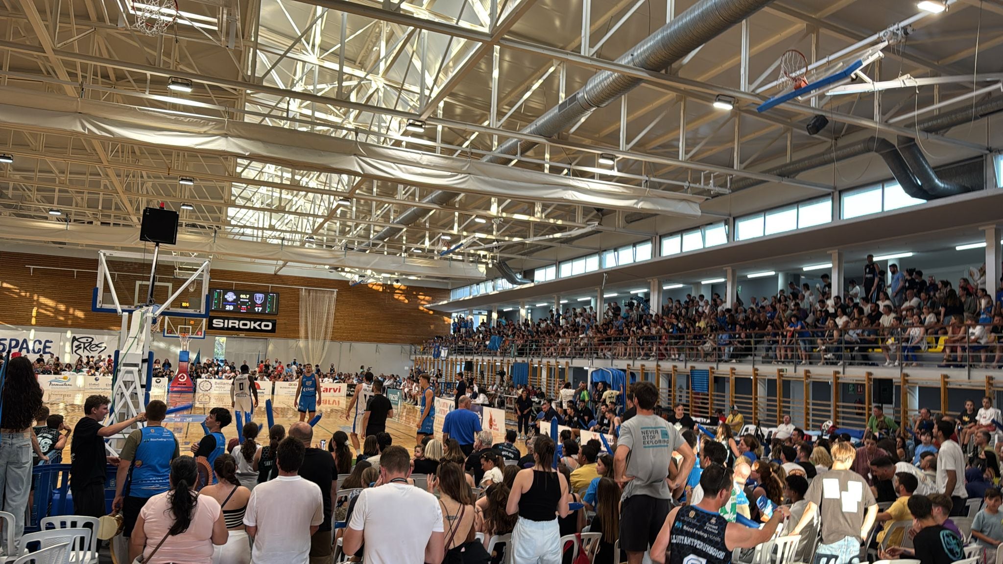 Imagen del pabellón de sa Pedrera durante el partido