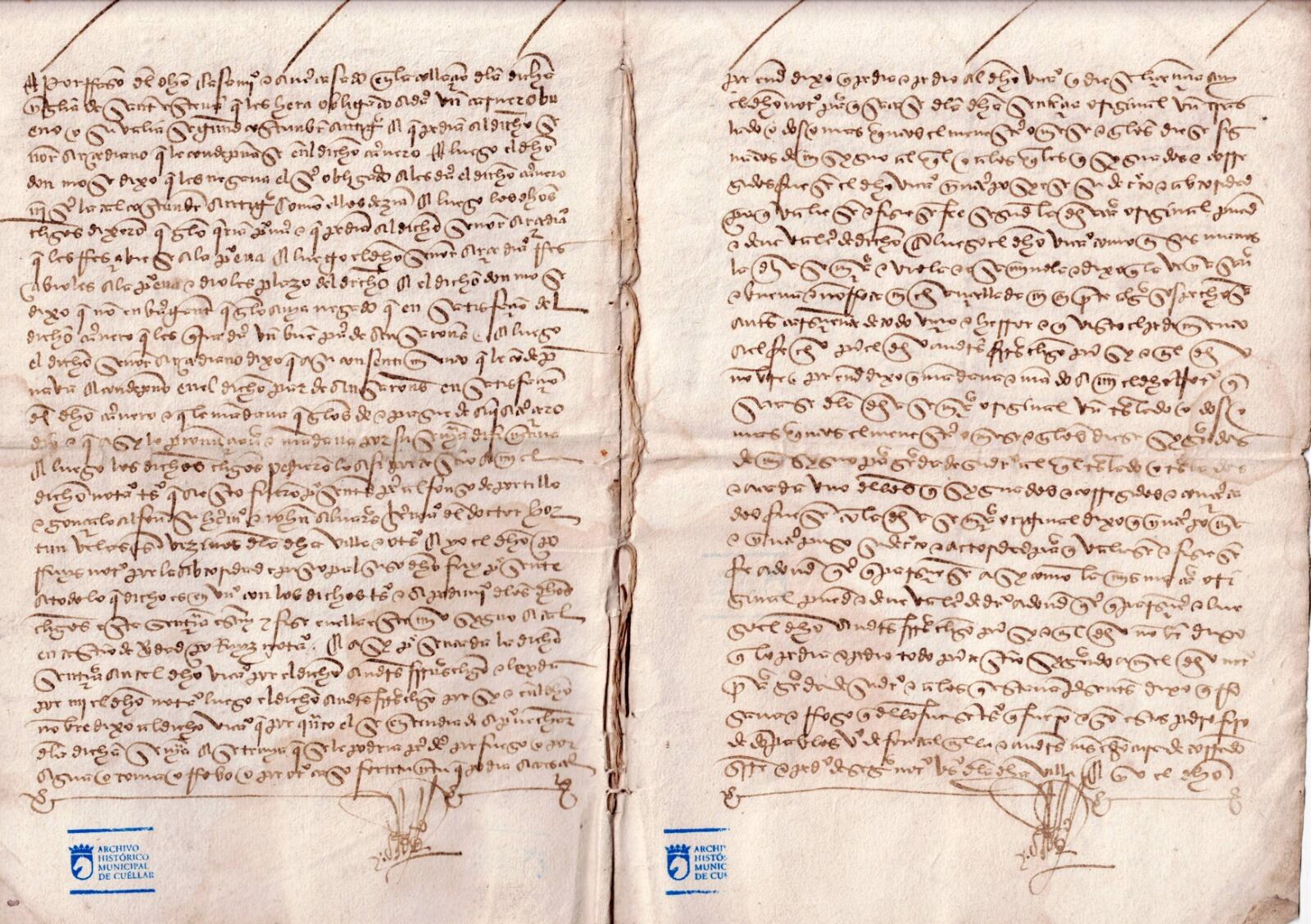 Documento del Archivo de la Casa Ducal de Alburquerque relacionado con la Judería de Cuéllar