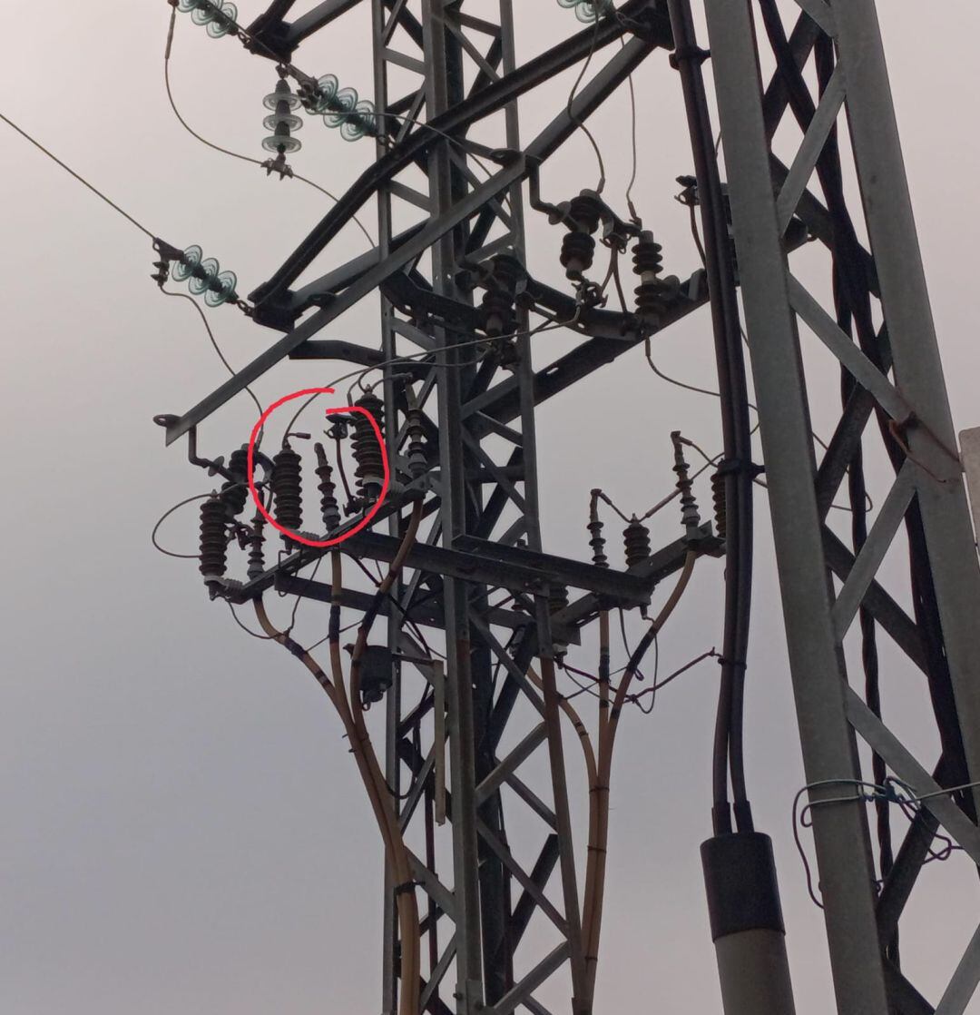 Trasformador donde se ha producido la avería eléctrica que ha afectado a la línea eléctrica desde Vallelado