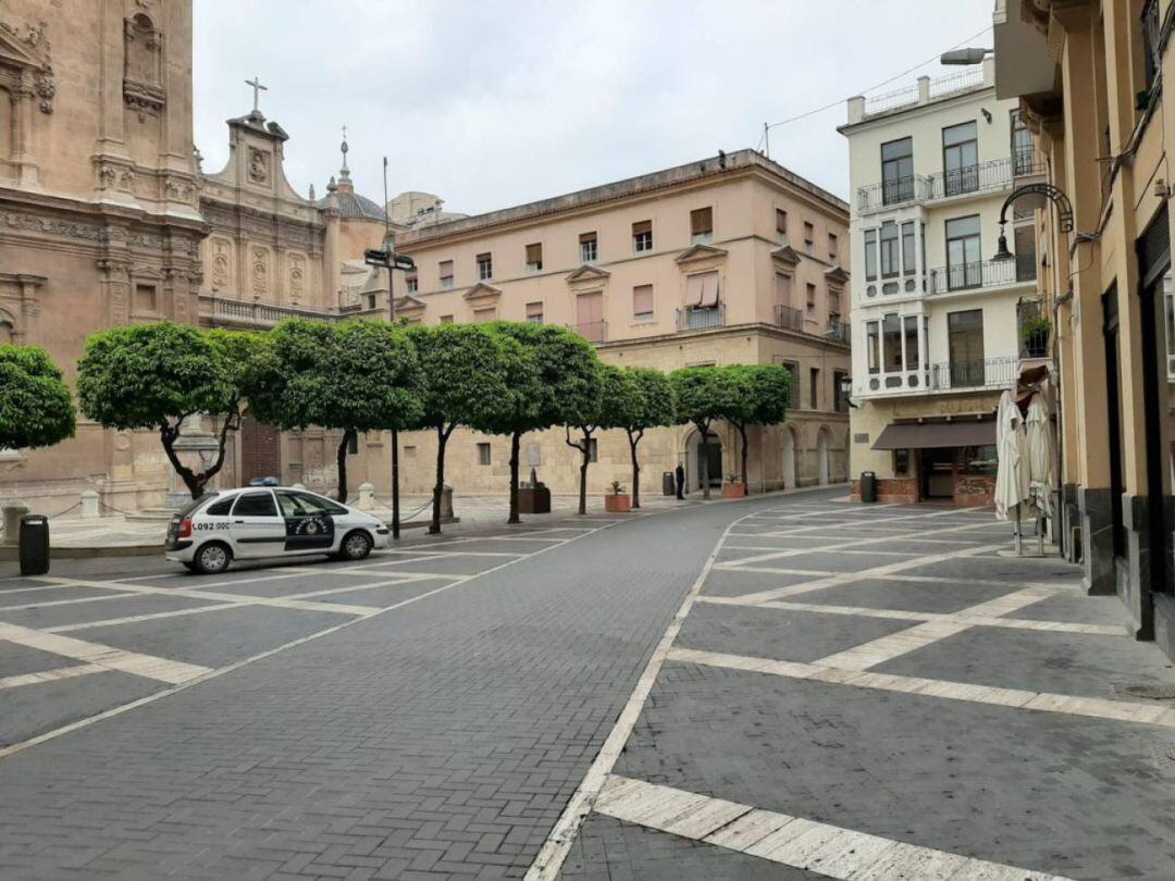 Calles vacias en Murcia