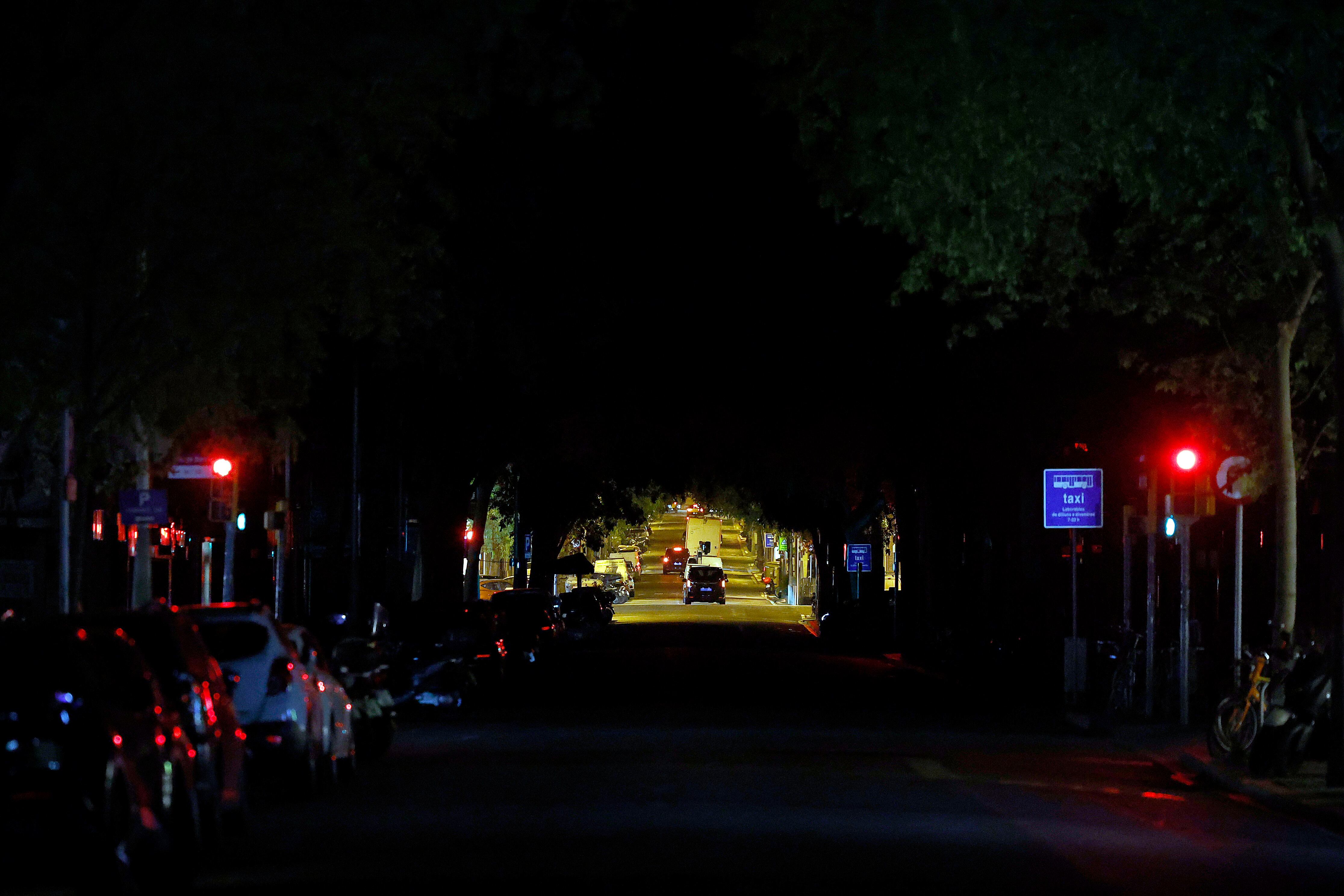 Imagen del apagón del lunes en Barcelona