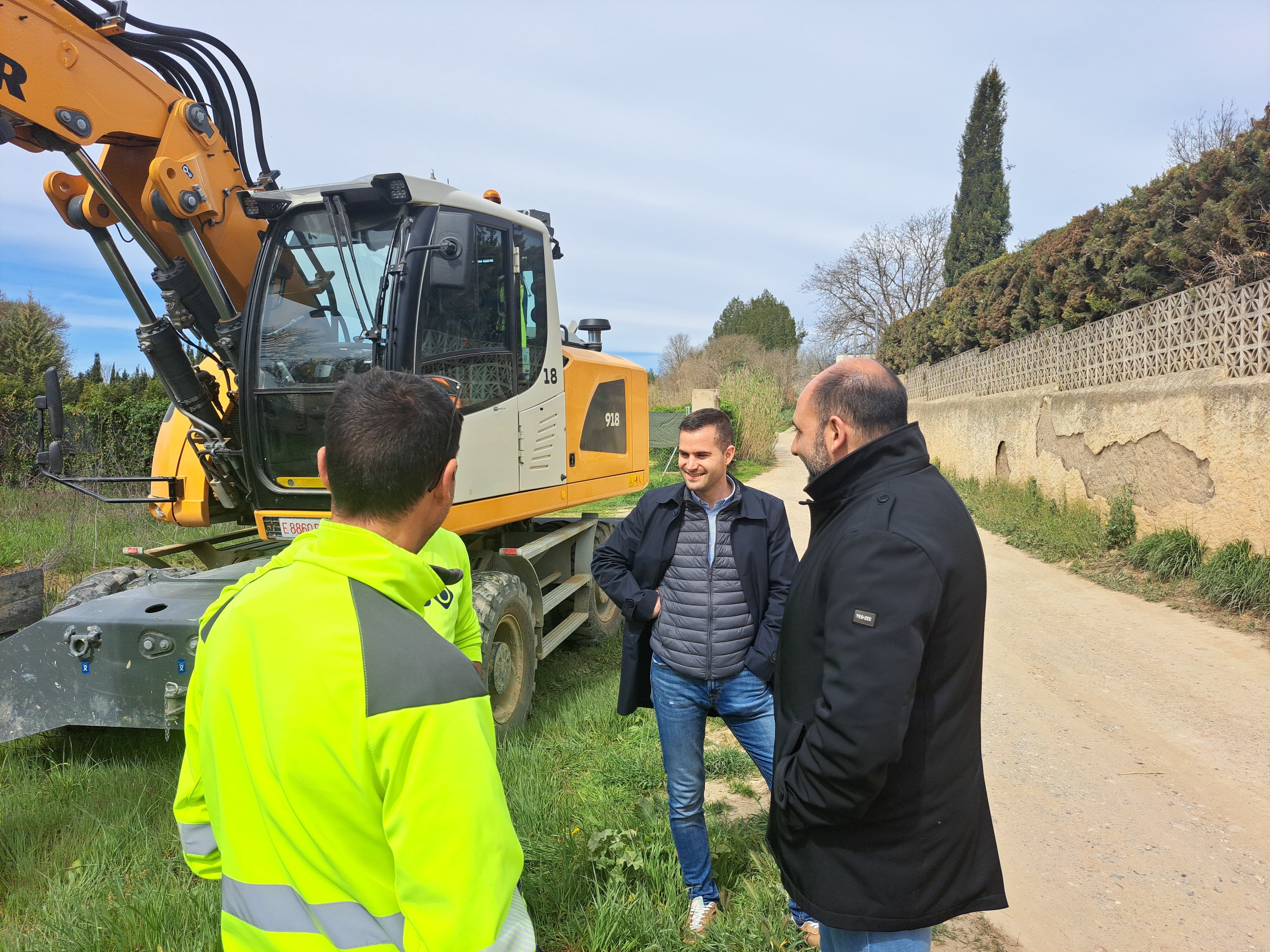Javier Garcés y Fernando Torres han comprobado las obras de mejora