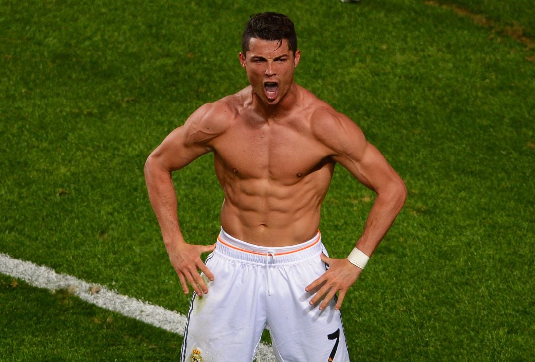 Cristiano Ronaldo celebrando un gol con el Real Madrid