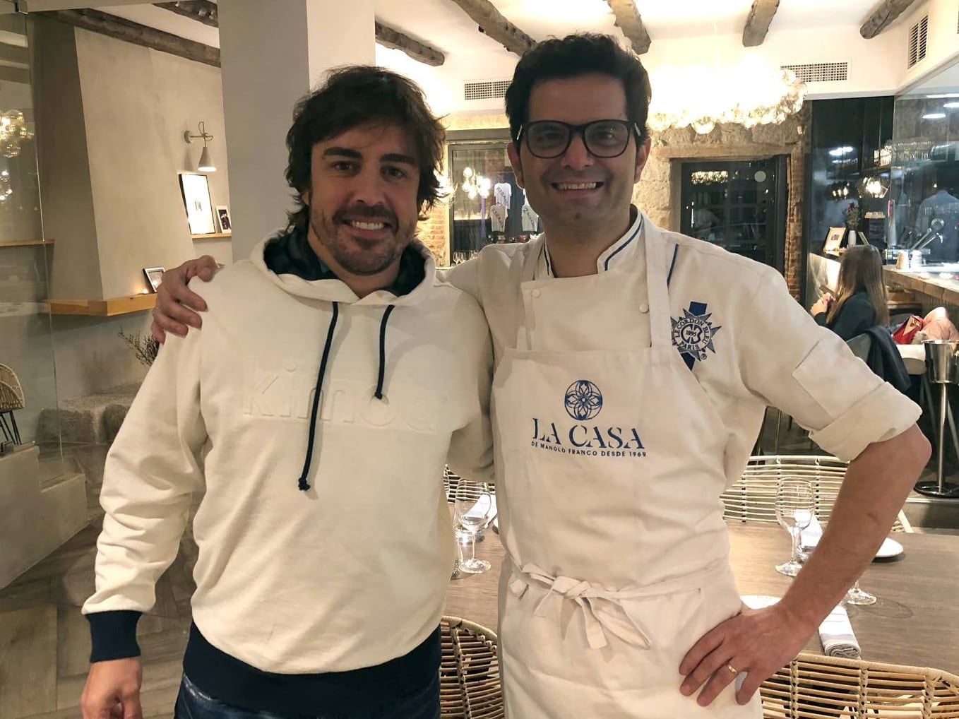 Fernando Alonso y Manu Franco, en La Casa de Manolo Franco.