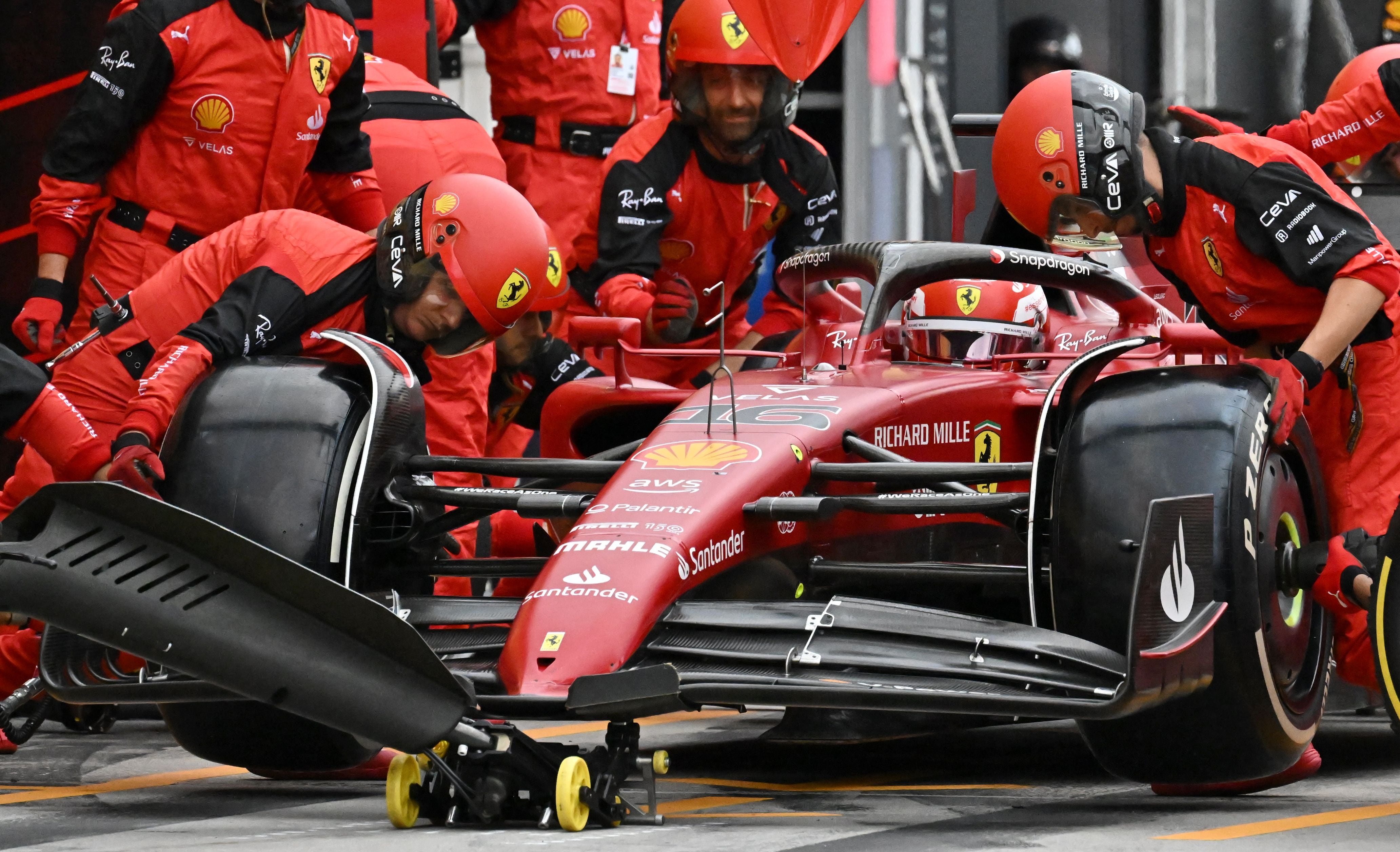 Pit-stop de Charles Leclerc