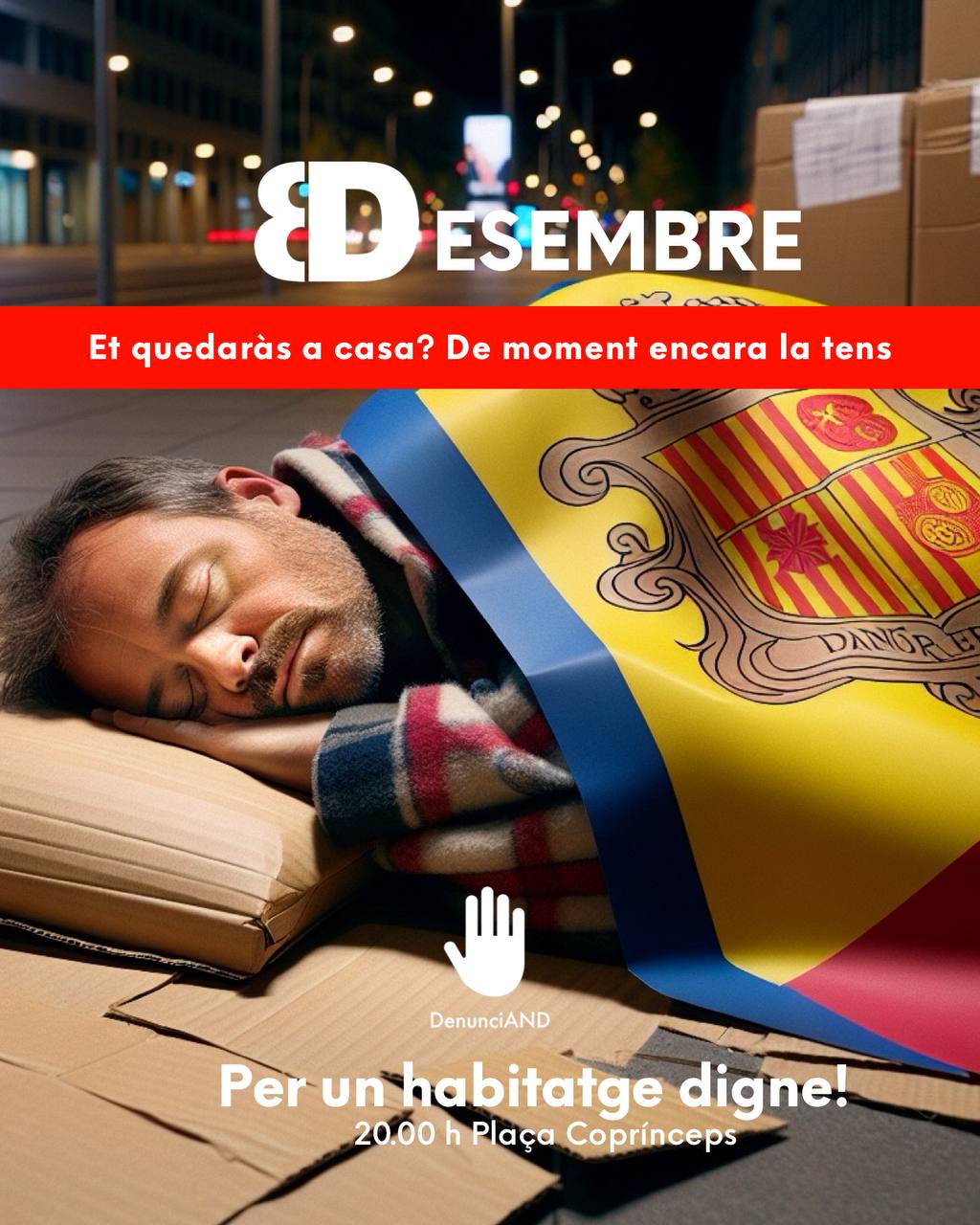 Cartell de la manifestació del 8 de desembre.