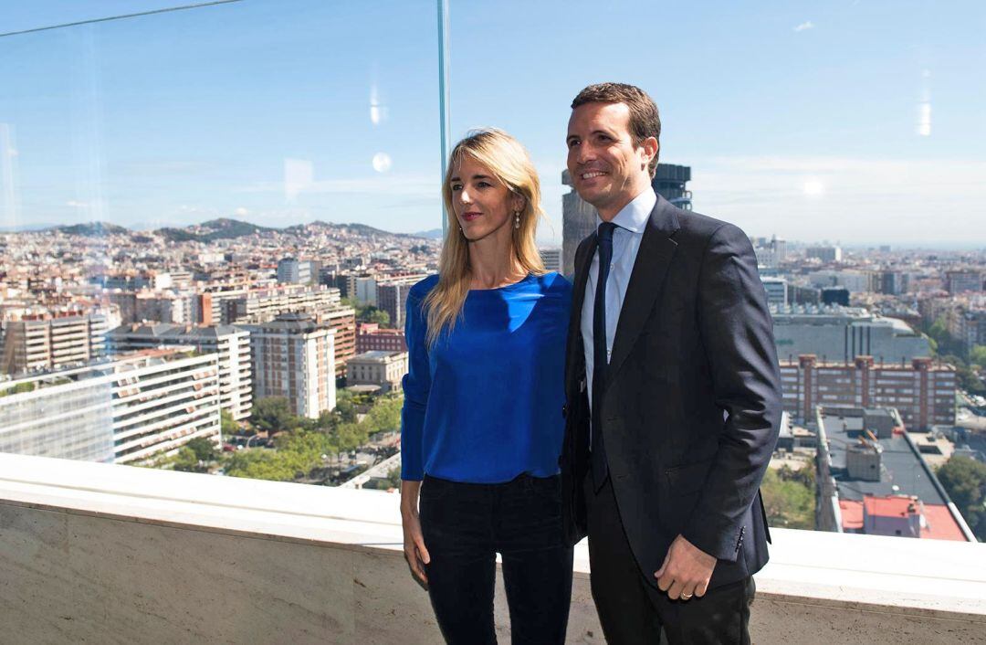 Pablo Casado presenta el programa electoral del Partido Popular en Barcelona.