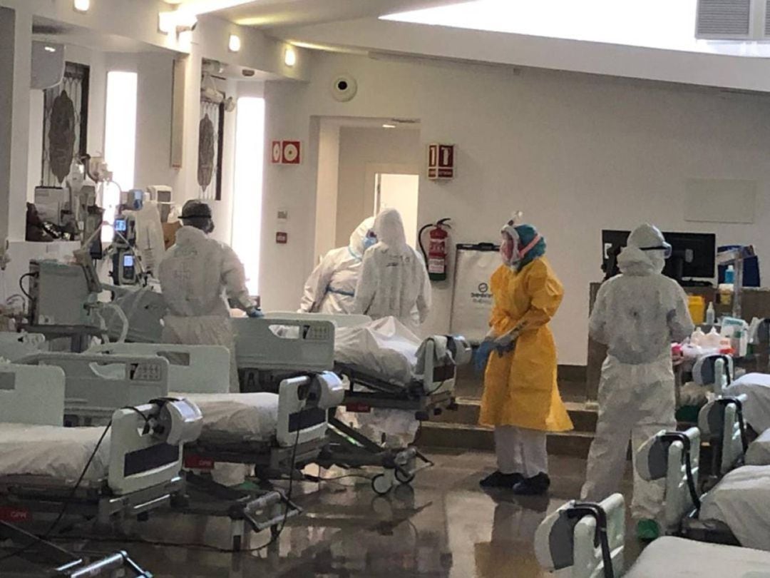 Uso de la capilla del hospital Virgen de las Nieves de Granada como UCI para pacientes covid en la tercera ola de la pandemia