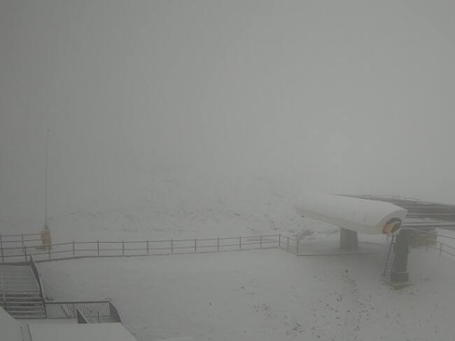 Imagen de la estación de esquí de Valdezcaray (La Rioja), a primera hora de la mañana del sábado 10 de diciembre.