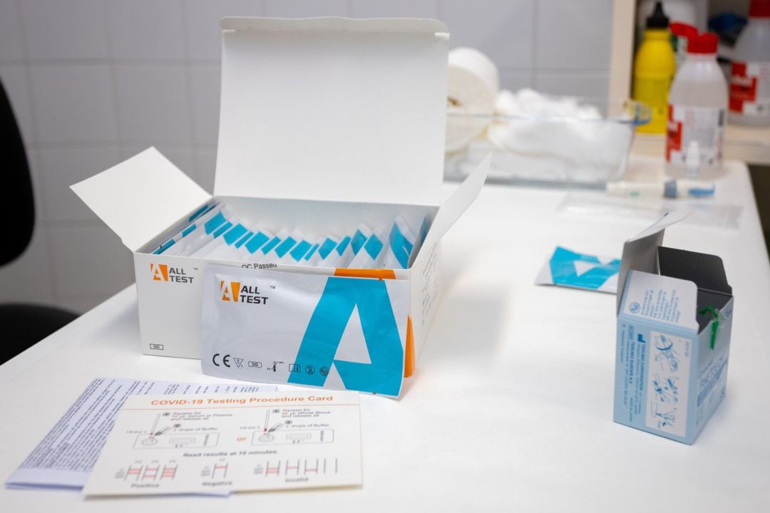 Caja de test de coronavirus