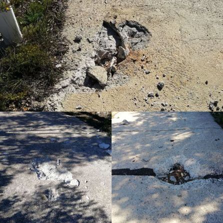 Impactos de los rayos en la pista forestal del Mondúver.