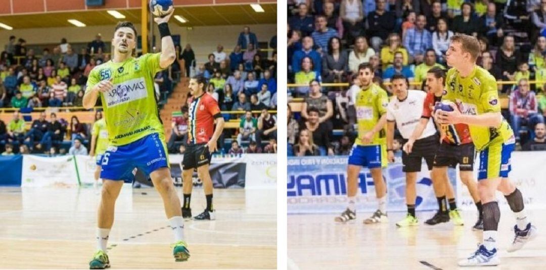 Mouriño y Martínez jugando con BM Zamora