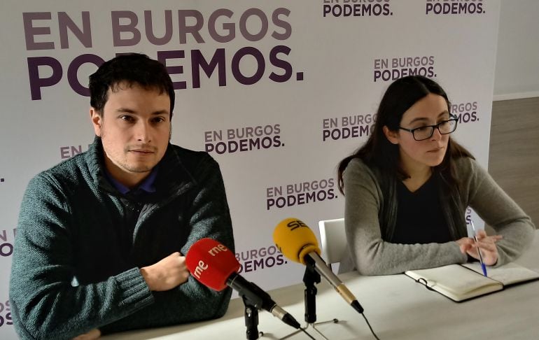 Los procuradores de Podemos por Burgos en las Cortes de Castilla y León, Félix Díez y Laura Domínguez