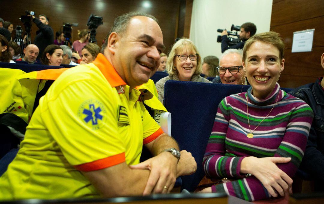 Audrey, la montañera que estuvo más de seis horas en paro cardíaco con uno de los médicos que le salvaron la vida