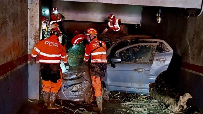 Voluntarios de Protección Civil de Ronda en Valencia