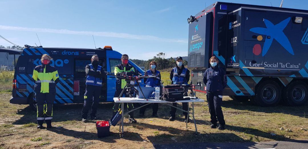 Foto de archivo de los drones de Axega.