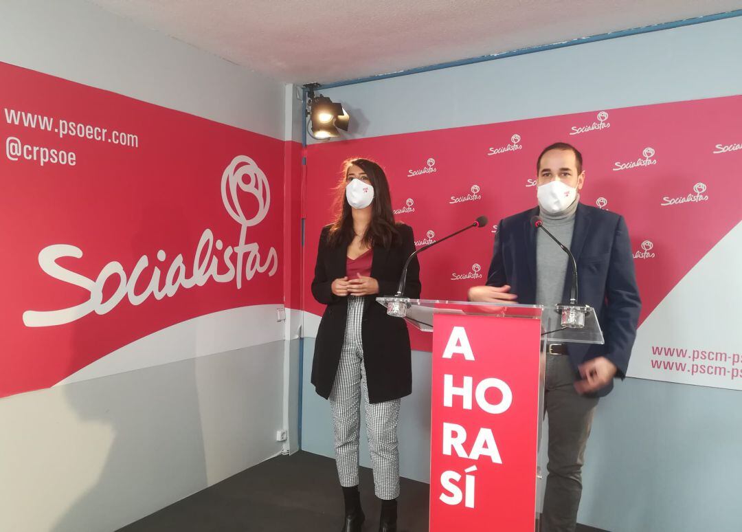 Miguel González Caballero y Cristina García Zamora, diputados del PSOE por Ciudad Real en el Congreso de los Diputados