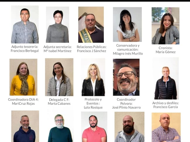 Parte del equipo de Paco Rosique