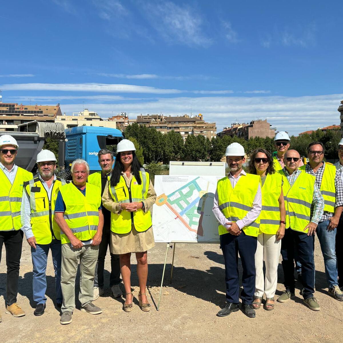 En dos años se podrá pasear ya por el bulevar central del polígono de las Harineras de Huesca