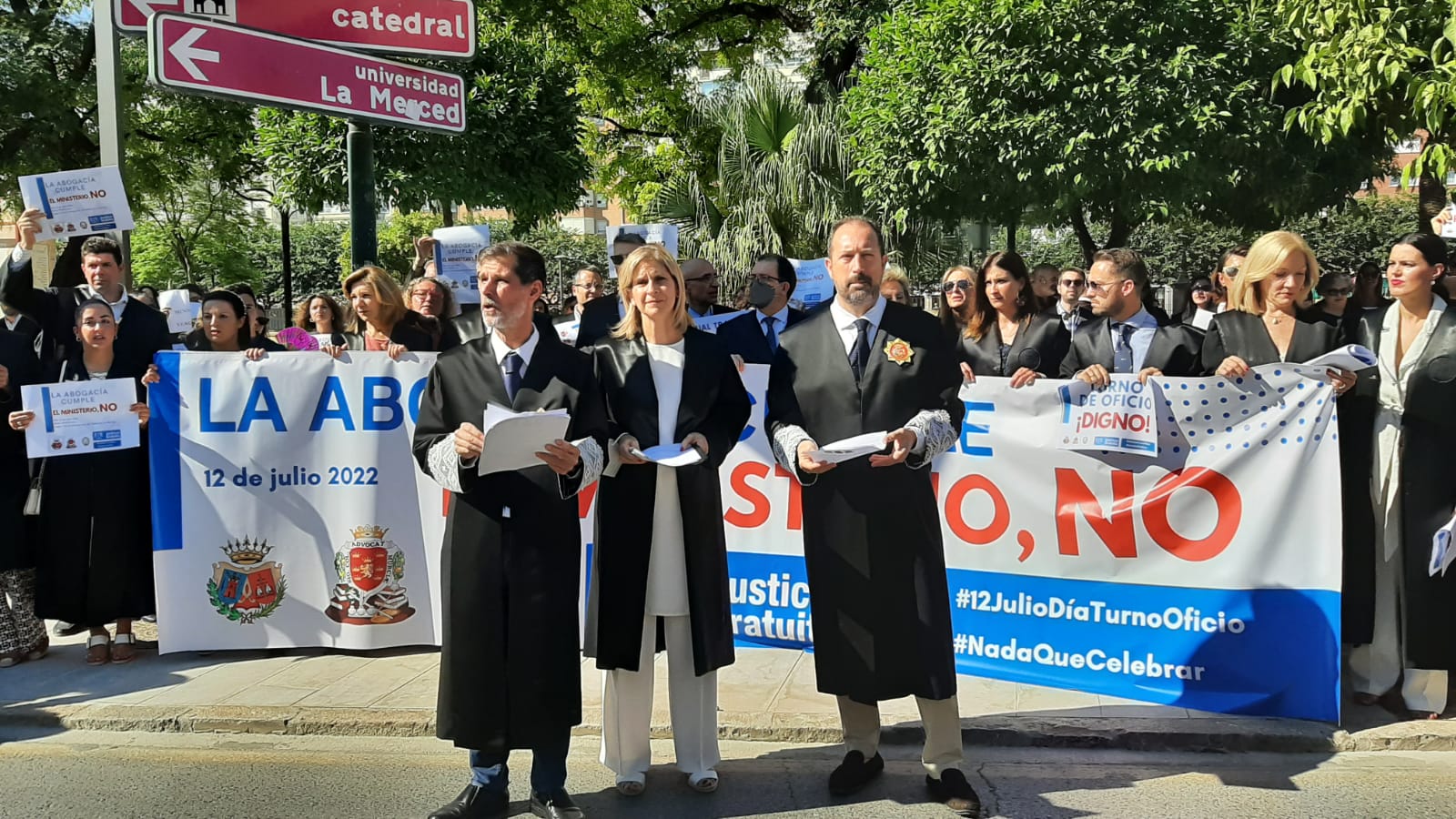 Protesta de los abogados del turno de Oficio en la Delegación del Gobierno en Murcia