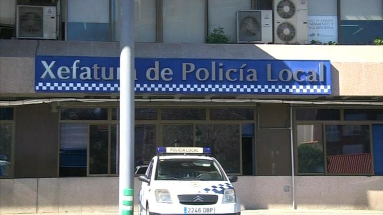 Entrada de la Xefatura de la Policía Local de Vigo.