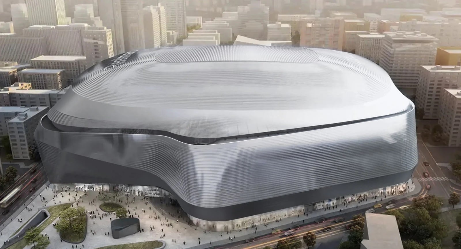 Imagen aérea del nuevo Santiago Bernabéu