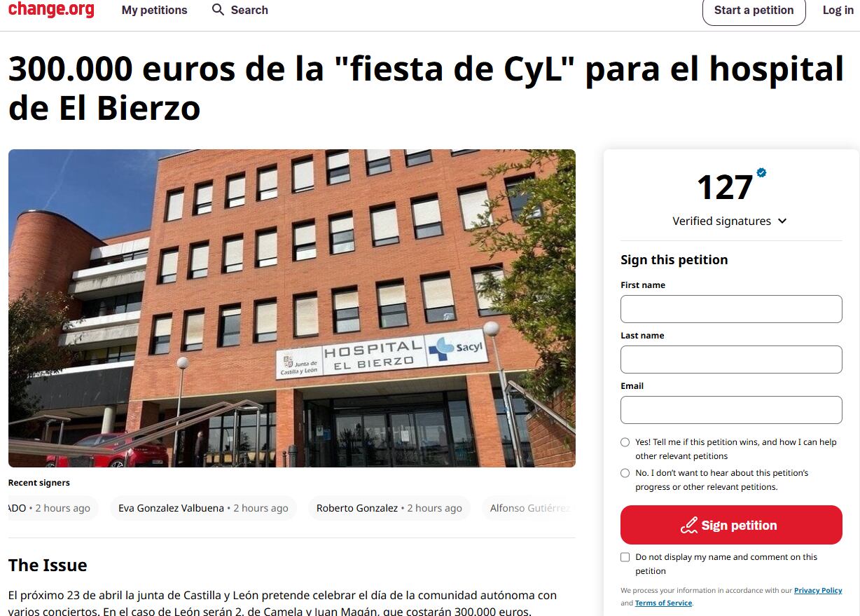 Imagen de change.org