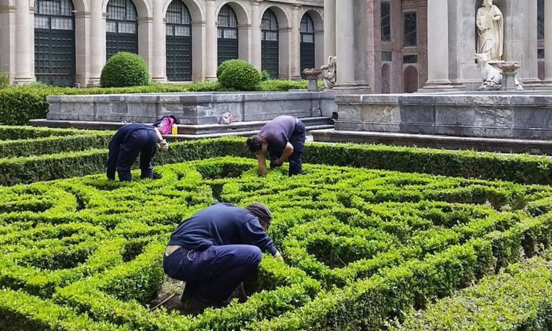 Alumnos de otro taller de empleo de Patrimonio Nacional.