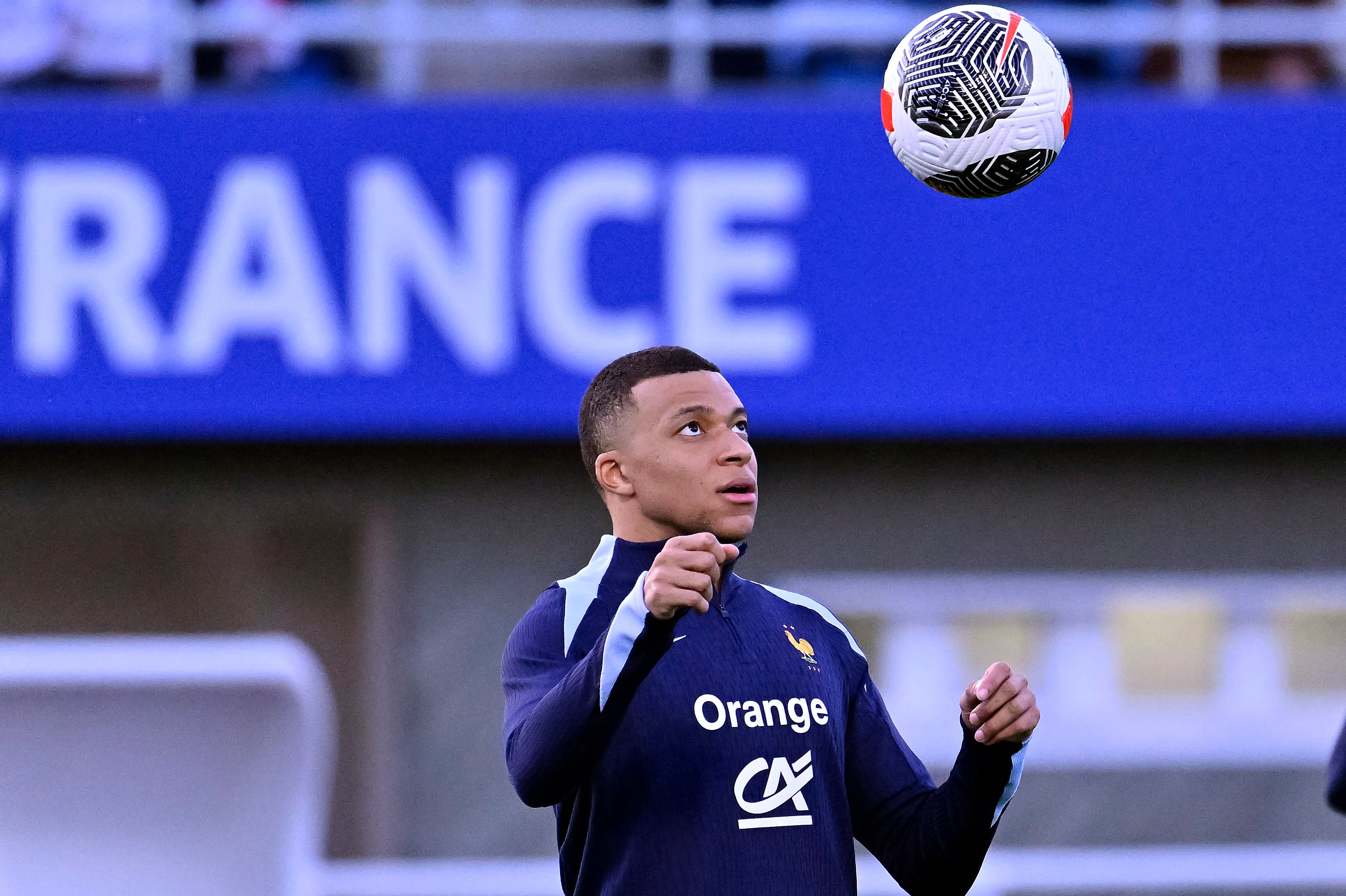 Kylian Mbappe, durante uno de los entrenamientos con la selección de Francia. (Aurelien Meunier/Getty Images)