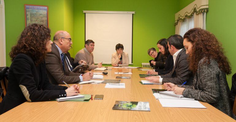 Regidores de A Mariña, Ferrolterra y Ortegal en la reunión por la situación del FEVE en Moeche