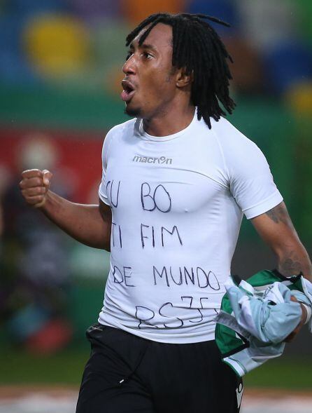 La celebración de Gelson Martins