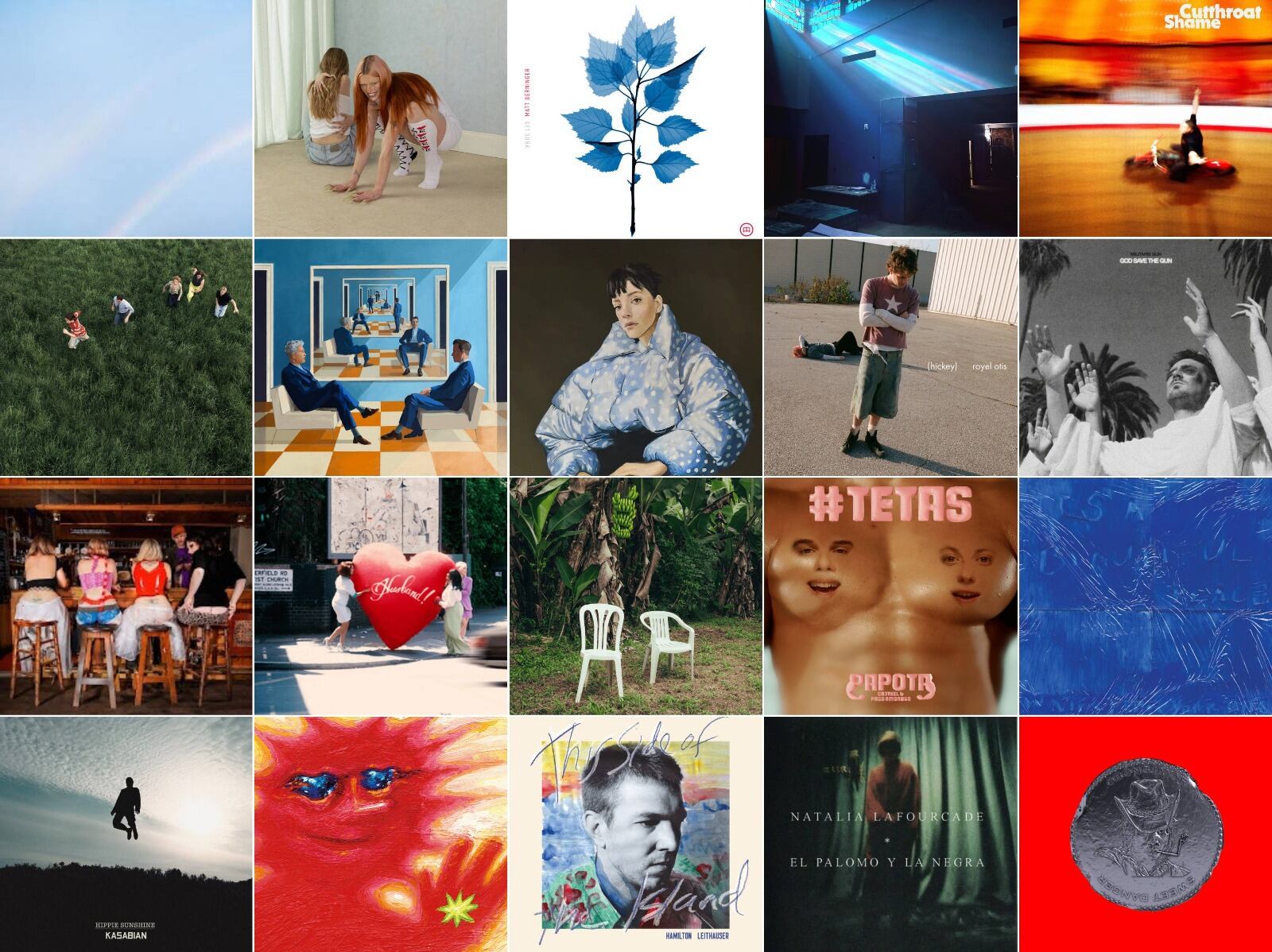 Portadas de los discos que incluyen las mejores canciones internacionales de 2025