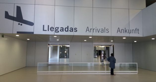 Detalle del área de llegadas del nuevo aeropuerto