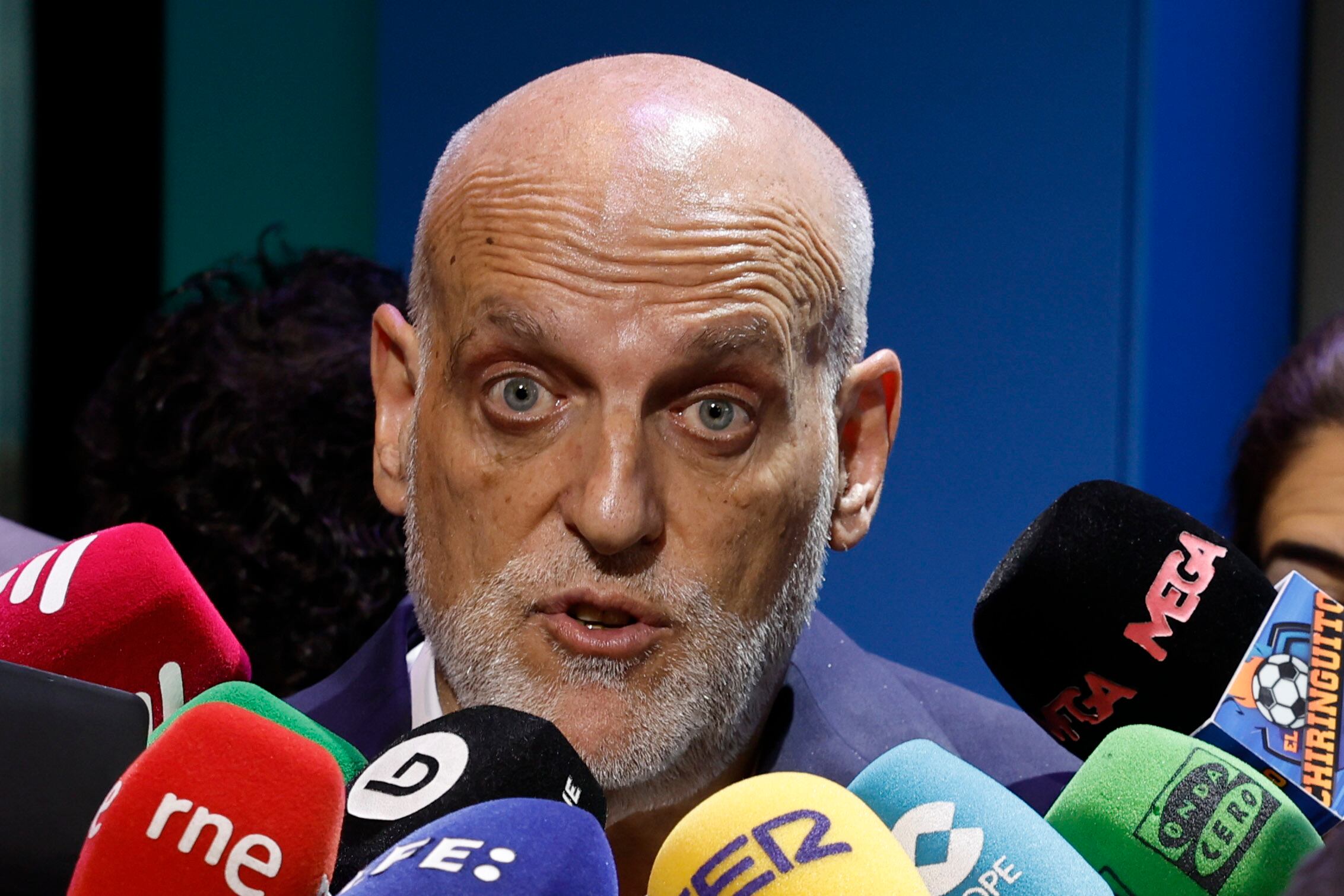 Javier Tebas, en la presentación del documental 'El Sentido'