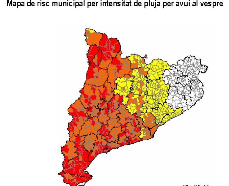 ProteccioCivil alerta d&#039;un episodi de ruixats intensos previstos a partir d&#039;aquest vespre 