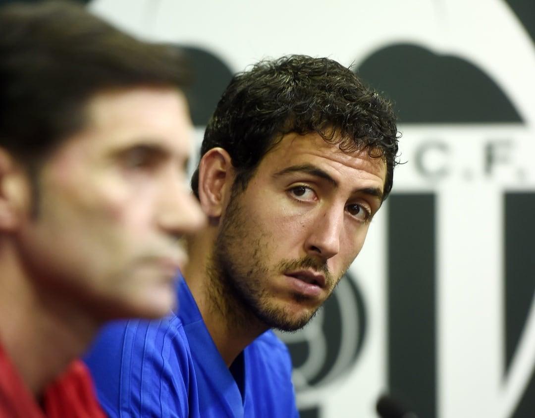 Parejo y Marcelino durante una rueda de prensa