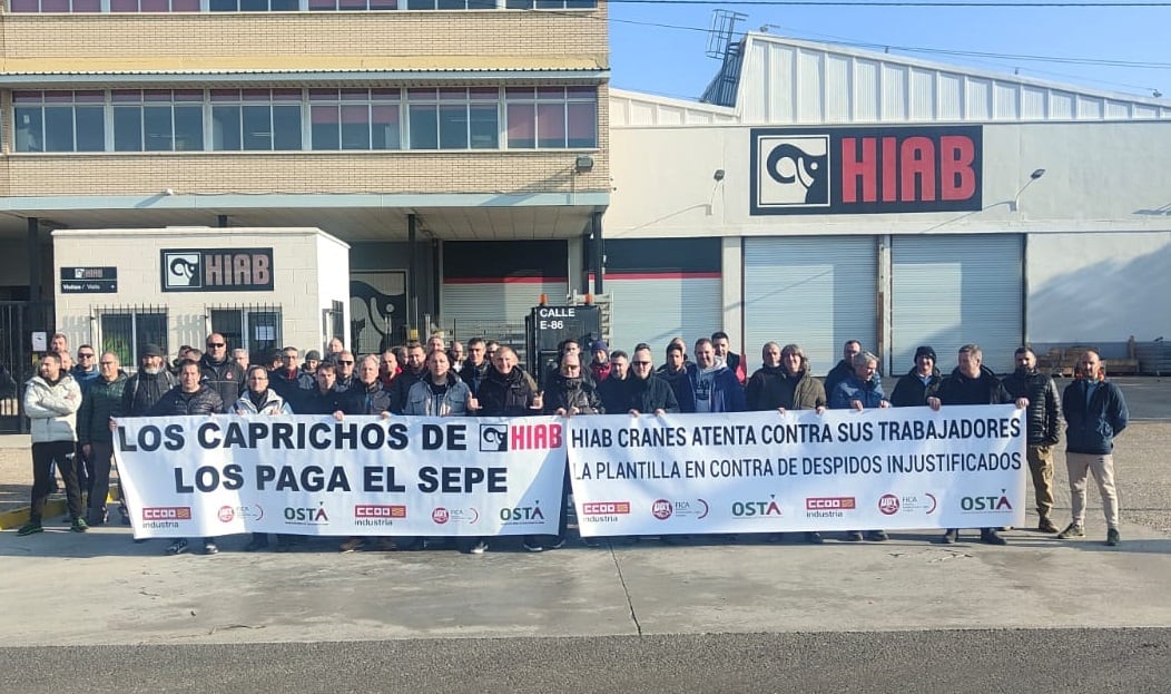 Huelga en Hiab Cranes, en el polígono de Malpica, por el despido &quot;injustificado&quot; de 20 empleados